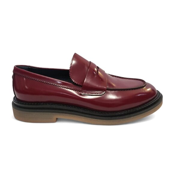 AGL Sirena Moc Toe Penny Loafer Burgundy Slip On Shoe - Picture 1 of 10